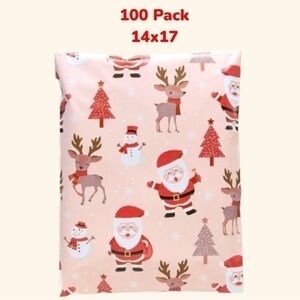 LAST PACK! 100 Pack of 14x17 PolyMailers - Santas Holiday Shipping Christmas